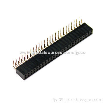 PH2.54 Female Header, 2 x 25P, R/A H8.5 PBT, Dielectric Withstanding Voltage of 500V AC